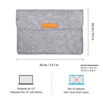 Inateck 13,3 Zoll Air Laptop Tasche in Grau