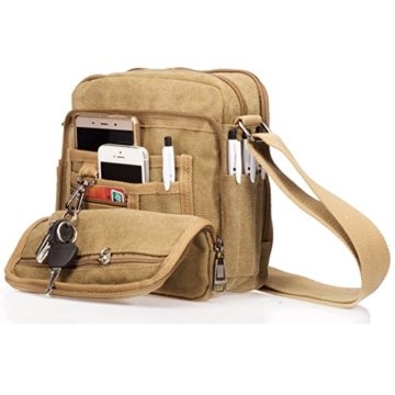 Schultertasche aus Canvas