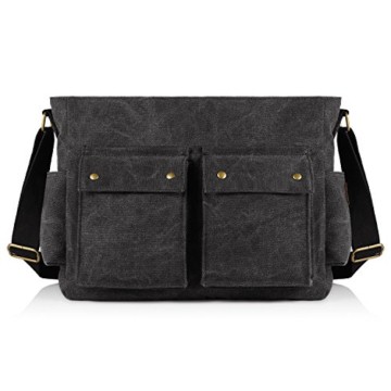 SMRITI 16-Zoll Messenger Bag Schwarz