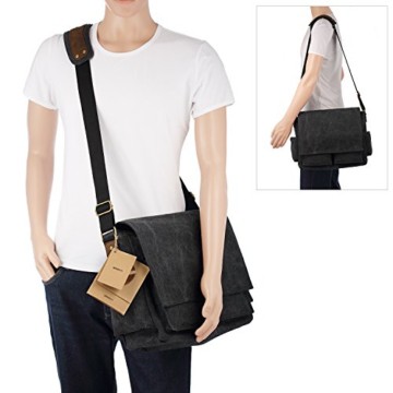 SMRITI 16-Zoll Messenger Bag Schwarz