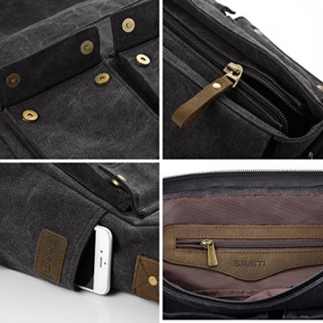 SMRITI 16-Zoll Messenger Bag Schwarz